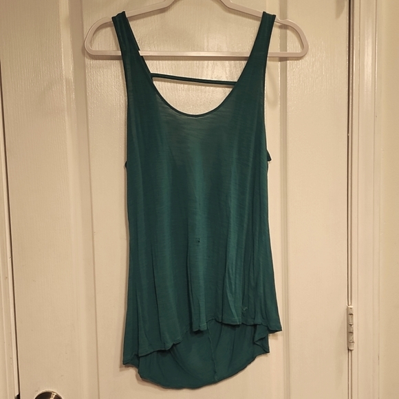 VINTAGE American Eagle Sheer High Low Drop Back Tank - Picture 6 of 7